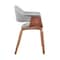 Armen Living Adalyn Gray Faux Leather and Walnut Wood Dining Room Accent Chair LCADCHWAGR - alternate 11